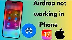 How to Fix Airdrop Not Working in iPhone | Airdrop not working in iPhone | 2024