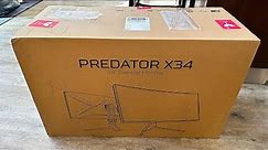 34" Acer Predator X34GS Ultrawide Quad HD Gaming Monitor | Unboxing