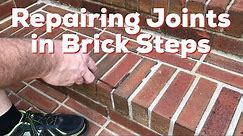 Repairing Mortar Joints in Brick Steps - How to - DIY - EASY