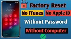How To Factory Reset iphone Without Password | If forgot passcode(erase iphone without PC)