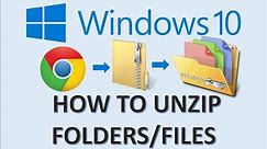 Windows 10 - Unzip Files & Folders - How to Extract a Zip File or Folder on MS Microsoft PC Explorer