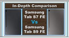 Samsung Tab S9 FE Vs Samsung Tab S7 FE Comparison