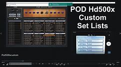 Line 6 Pod HD500x Custom Set Lists With Edit Software