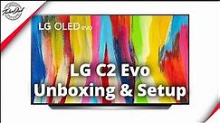 LG C2 Evo OLED TV Unboxing | How to Setup 4K HDR & eARC | 5 Tips and Tricks | Best TV of 2022?