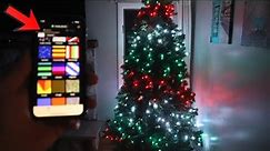 Twinkly App Controlled Smart Christmas Tree Lights Demo and Review. Prelit Christmas Tree!