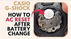 How To AC Reset After Battery Replacement on Casio G Shock