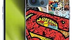 Head Case Designs Officially Licensed Superman DC Comics Oversized Logo Comicbook Art Soft Gel Case Compatible with Apple iPhone 13 Pro Max