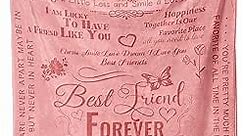 Best Birthday Gifts Throw Blanket for Women Female Birthday Decorations for Best Friend Soft Flannel Blanket 60x50 Inch