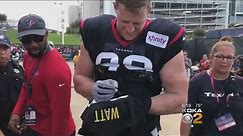 'Wrong Brother!': J.J. Watt Jokes With Fan Asking Him To Sign Steelers Jersey