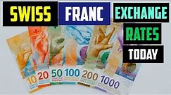 Swiss franc currency exchange rates today 06 September 2023