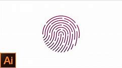 Fingerprint logo design. Learn how to design a fingerprint icon in adobe illustrator | PS Design