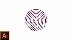 Fingerprint logo design. Learn how to design a fingerprint icon in adobe illustrator | PS Design