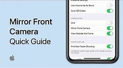 How To Mirror / Flip Front Camera on iPhone