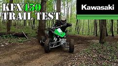 KFX450 Trail Test! The BEST 450 Sport Quad in the woods! #savesportquads
