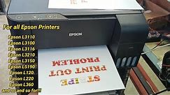 Stripes Print Out problem for all Epson printer
