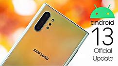 Samsung Galaxy Note 10 Plus Android 13 ONE UI 5.0 Update