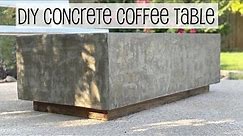 DIY Concrete Coffee Table | No Heavy Bags Required