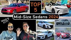 Top 5 BEST Mid-Size Sedans for 2024! -- Our Expert Ranking After Reviewing ALL of Them!