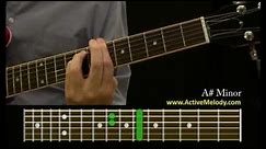 How To Play an A# (Sharp) Minor Chord on the Guitar