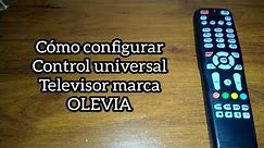 Código para tv OLEVIA. Control universal.