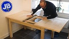 BEST HOMEMADE TABLE - How to make your own Extending Dining Table - DIY