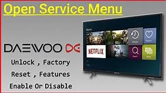 DAEWOO TV and LCD Service Menu | Access Or Open Service Menu On DAEWOO TVs