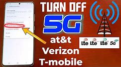 Samsung Galaxy S21 Ultra Turn Off 5G & Switch To 4G LTE Works On Verizon,at&t ,T-mobile Usa Networks