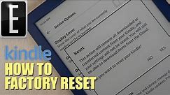 How To Factory Reset Your Kindle Basic 2022