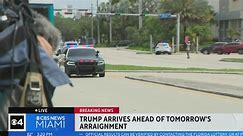 Trump arrives at his Trump National Doral Miami