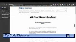 Calculate Distances between zip codes!