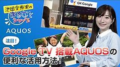 声でテレビを操作できる Google TV 搭載のAQUOSをご紹介 ：シャープ