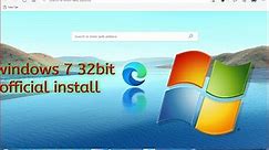 How to install microsoft edge browser on windows 7 32 bit |officially install | technology infintive