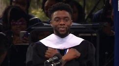 Chadwick Boseman gives 'Wakanda' salute at Howard graduation (2018)