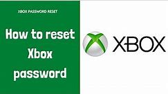 Xbox Password Reset & Microsoft accountlive password Reset Process (2020)