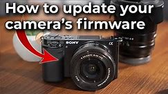How to Update and Install Firmware on Sony Alpha Cameras