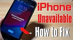 iPhone se Unavailable Problem Fix