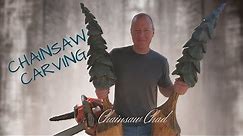 Chainsaw Carving A Tree With My Husqvarna Chainsaw!!