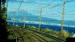 JR Tōkaidō Main Line driver's view from Atami to Tokyo on Rapid Acty in Japan
