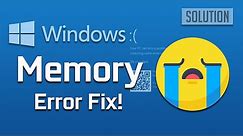 How to Fix Memory Management Error in Windows 10/8/7 - [2 Solutions]