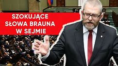 Szokujące słowa Brauna w Sejmie. Wicemarszałek musiała zareagować