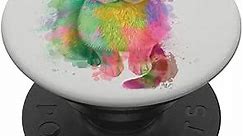 Funky Rainbow Cat - Cell Phone Mount, Hand Holder Knob 6199C PopSockets PopGrip: Swappable Grip for Phones & Tablets