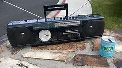 The only boombox with an analog clock? Aiwa CS-RT55 from 1989