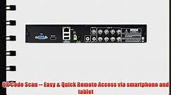 SANNCE 8CH HDMI 960H Recording DVR Code Scan Smartphone Easy Remote Access Seucirty Camera