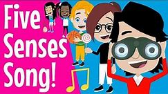 The 5 Senses | Five Senses Song - Heads Shoulders Knees And Toes! | Science Song for Children