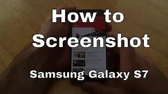 Samsung Galaxy S7 - How to Screenshot