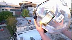 Dropping a GIANT iPhone 6S Glass Ball from 100 Feet