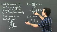 Moment of inertia of a cylinder | MIT 18.02SC Multivariable Calculus, Fall 2010