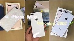 iPhone 8plus unboxing 256gb gold in 2022 + iPhone accessories unboxing