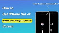 How to Get iPhone Out of "support.apple.com/iphone/restore" Screen?