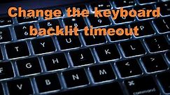 How to change keyboard backlit timeout